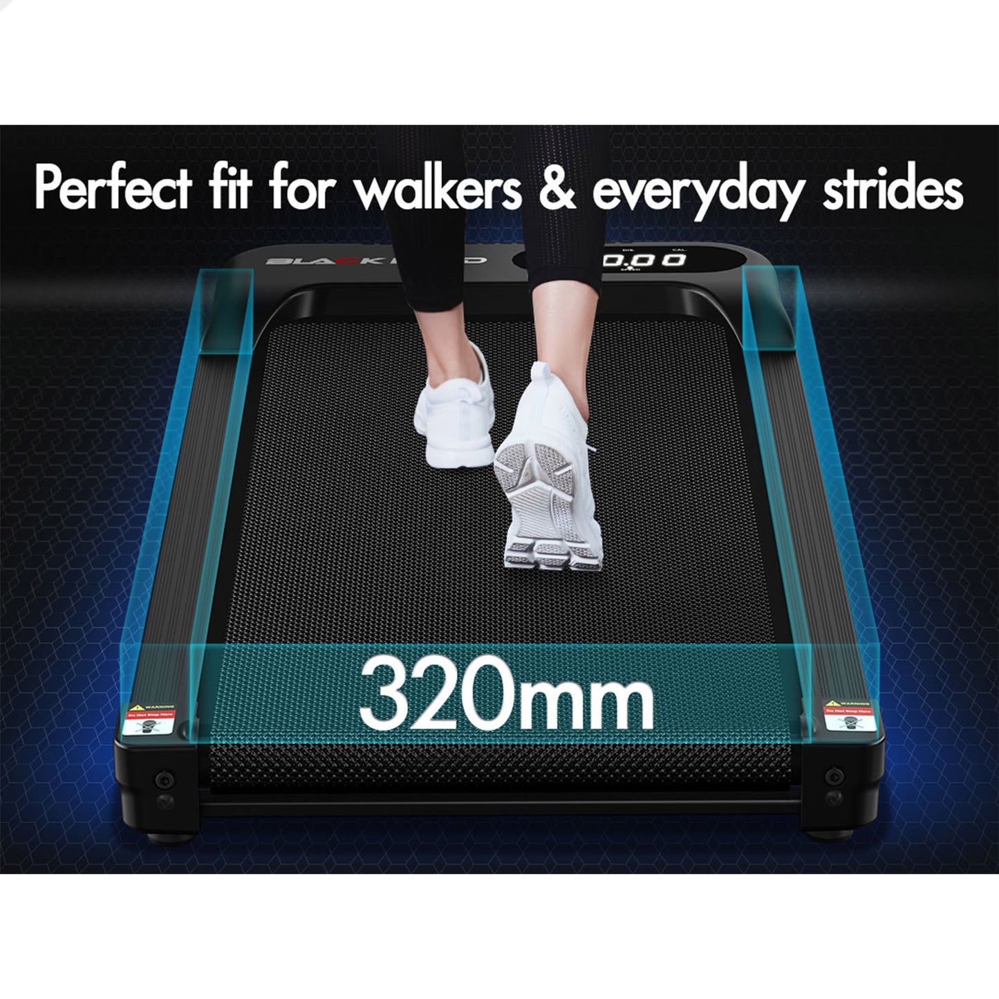 BLACK LORD Treadmill Electric Walking Pad Home Gym Incline Magnetic Remote Black