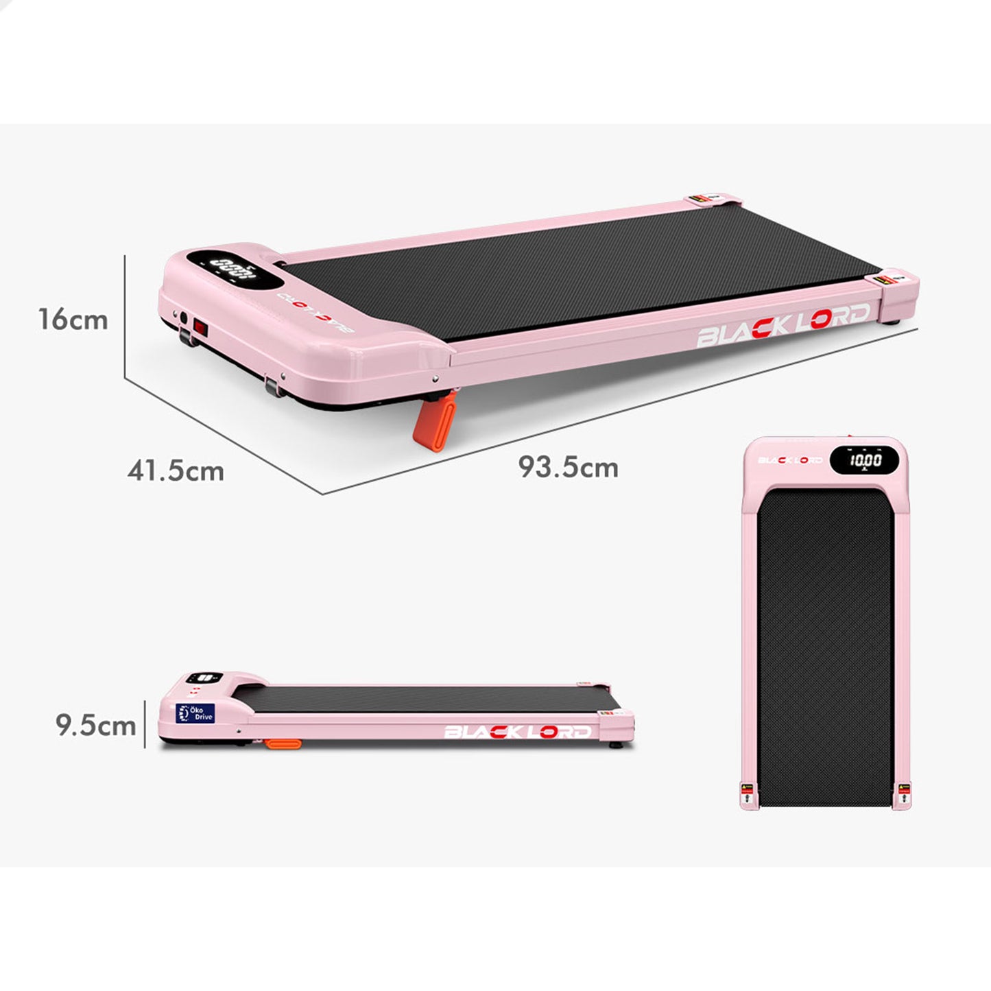 BLACK LORD Treadmill Electric Walking Pad Home Gym Incline Magnetic Remote Pink