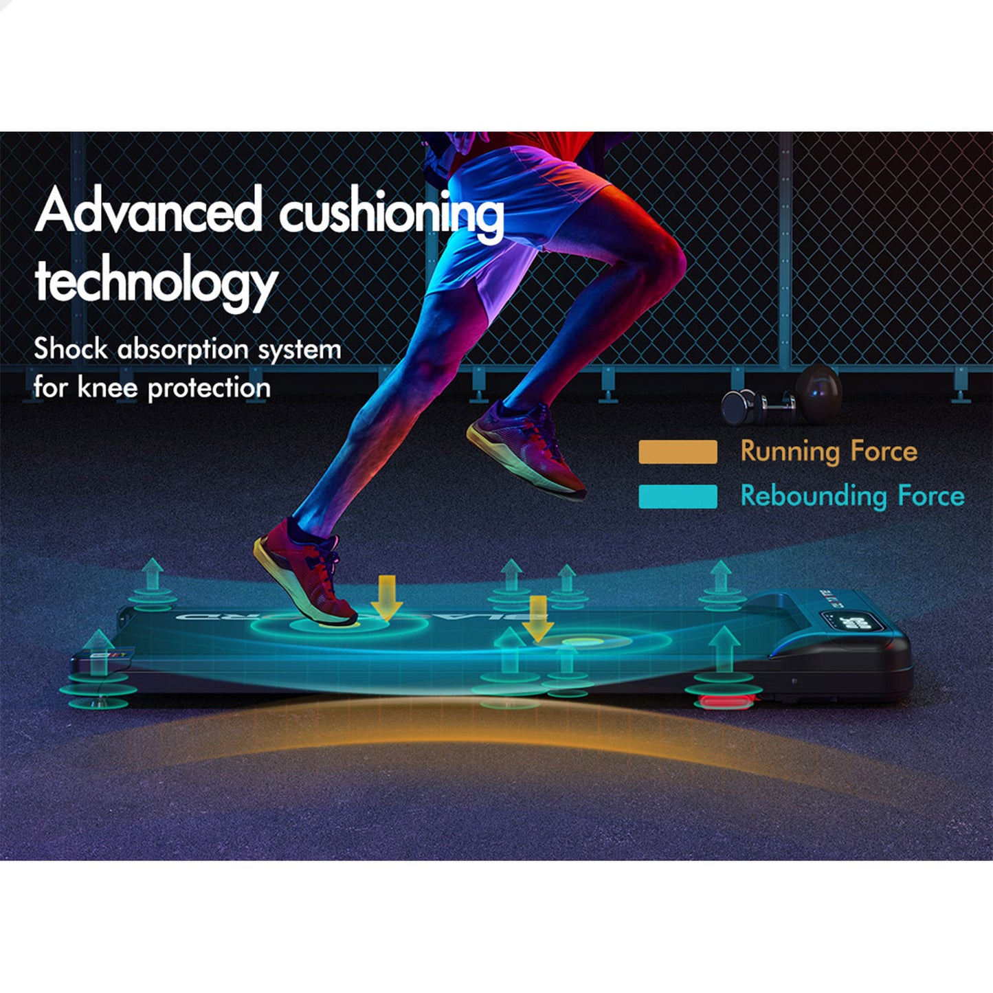 BLACK LORD Treadmill Electric Walking Pad Incline Home Gym Magnetic Remote Black