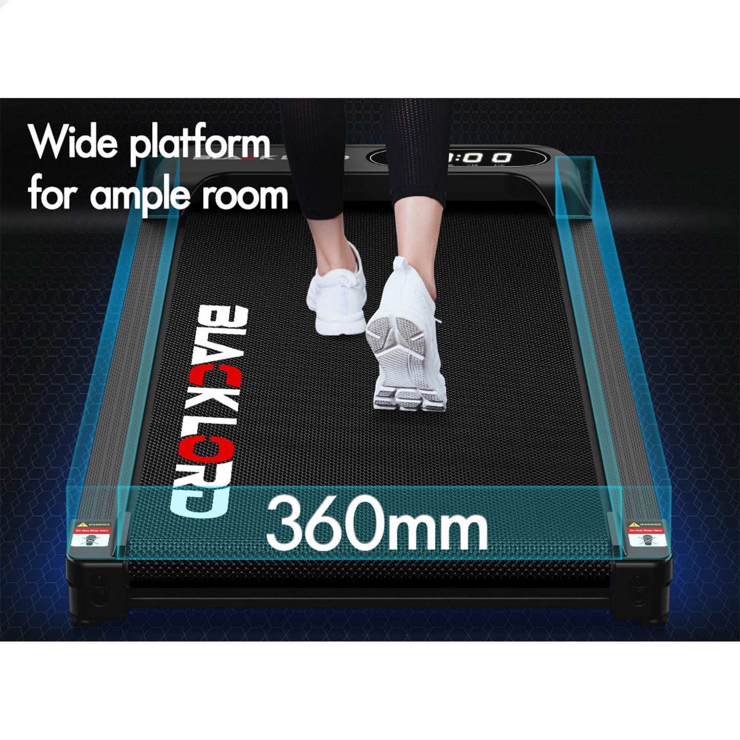 BLACK LORD Treadmill Electric Walking Pad Incline Home Gym Magnetic Remote Black