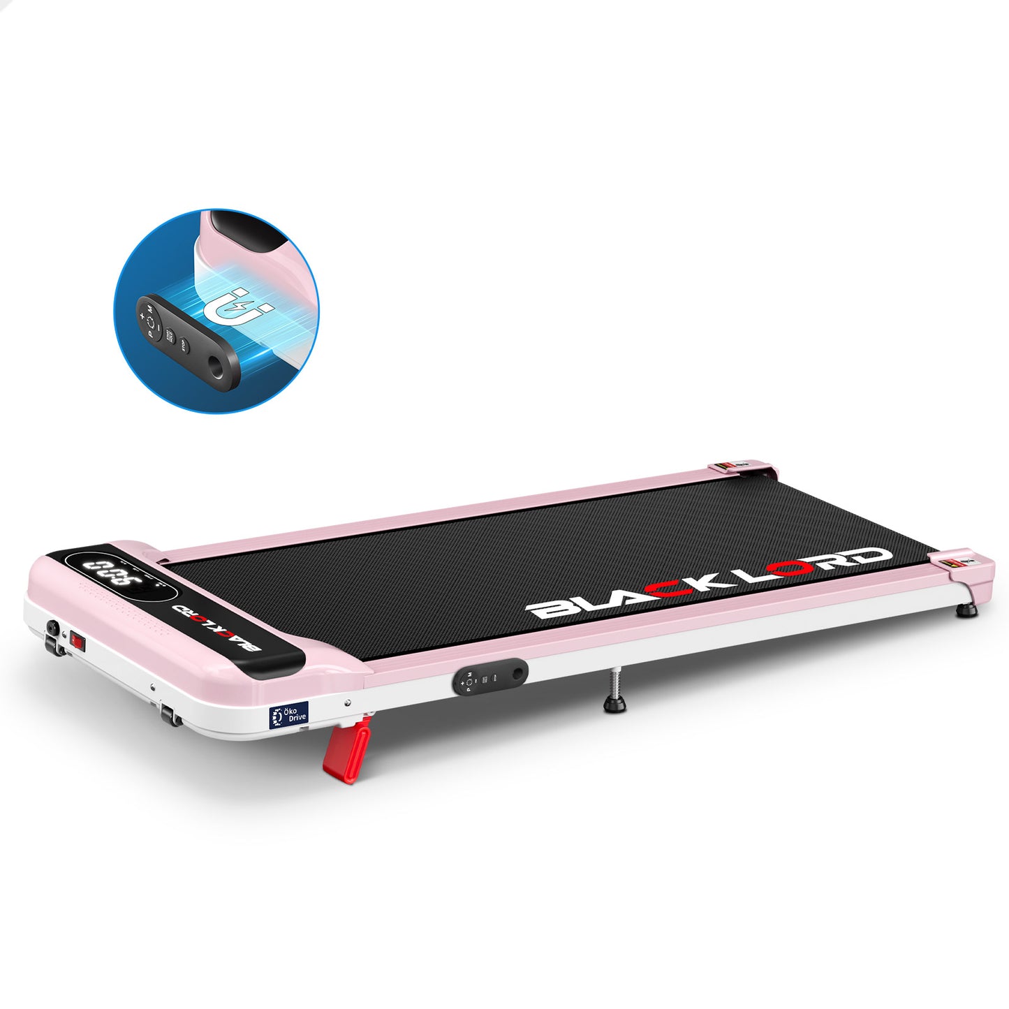 BLACK LORD Treadmill Electric Walking Pad Incline Home Gym Magnetic Remote Pink