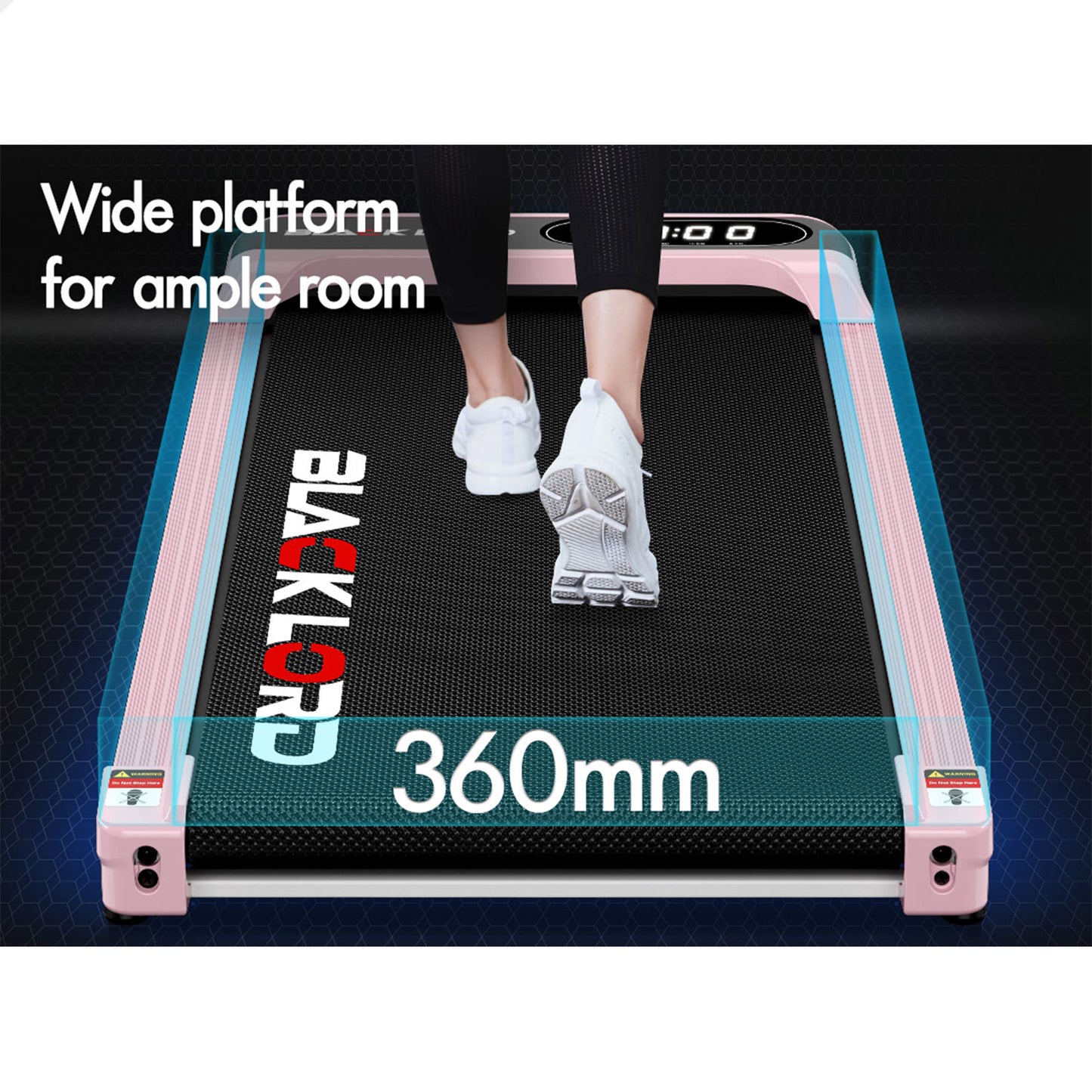 BLACK LORD Treadmill Electric Walking Pad Incline Home Gym Magnetic Remote Pink