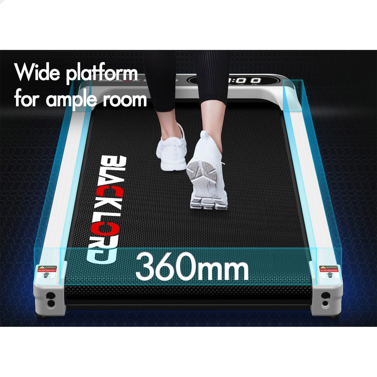 BLACK LORD Treadmill Electric Walking Pad Incline Home Gym Magnetic Remote White