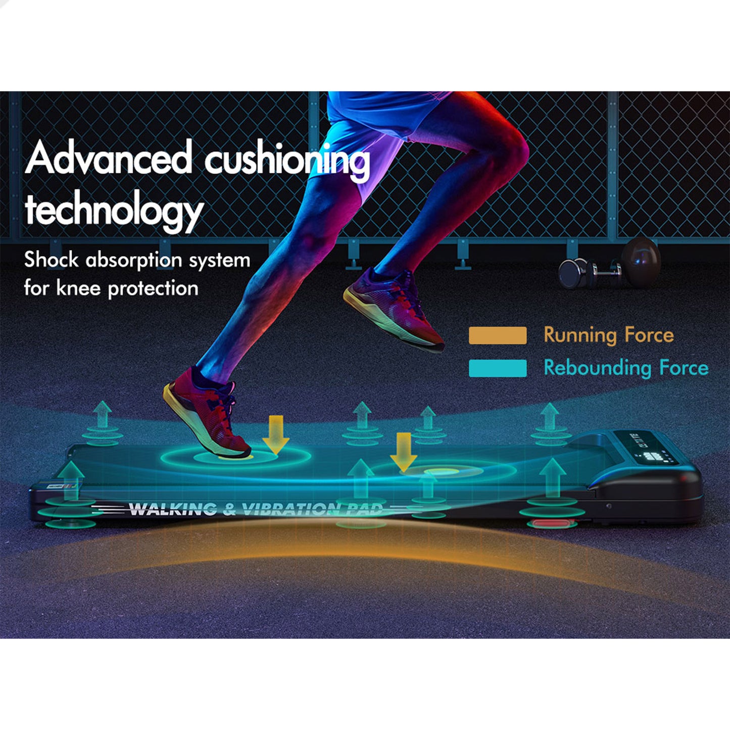 BLACK LORD Treadmill 4-in-1 Walking Vibration Pad Incline with Magnetic Remote