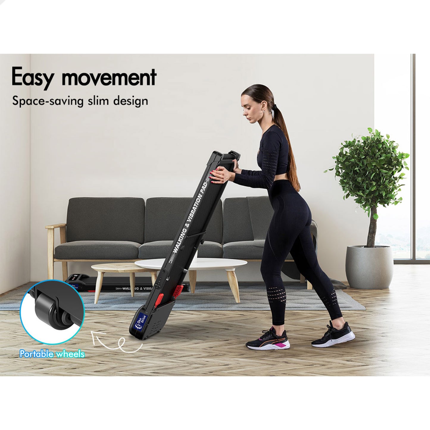 BLACK LORD Treadmill 4-in-1 Walking Vibration Pad Incline with Magnetic Remote