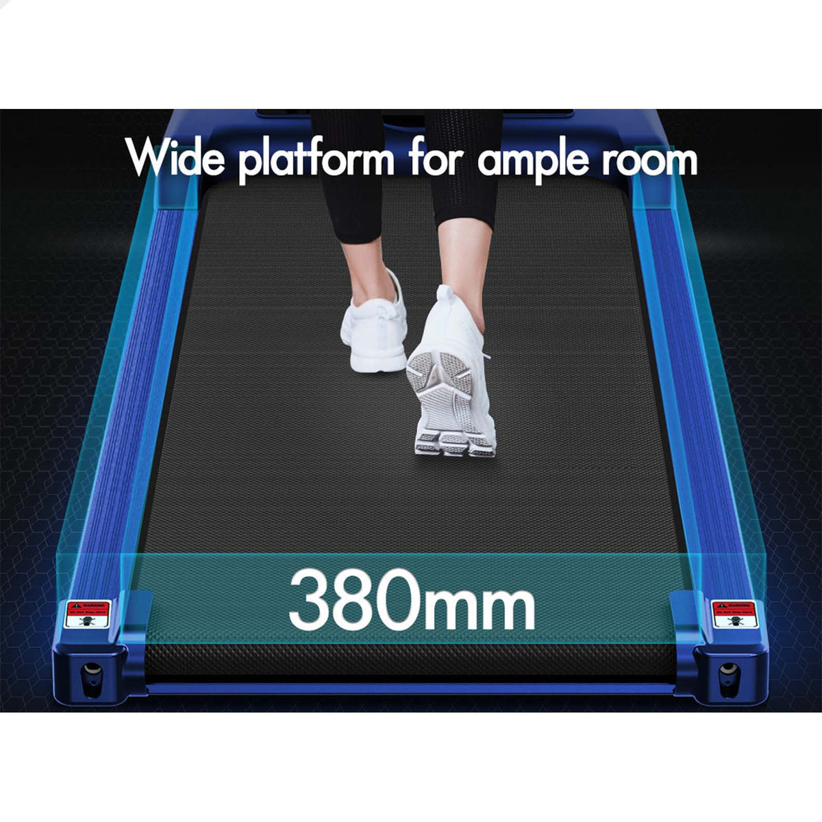 BLACK LORD Treadmill Electric Walking Pad Fitness Machine Home Gym Blue