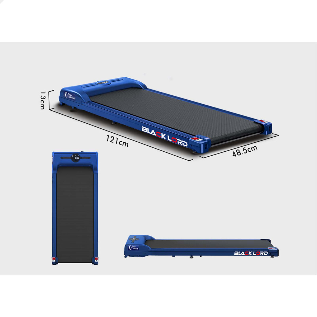 BLACK LORD Treadmill Electric Walking Pad Fitness Machine Home Gym Blue