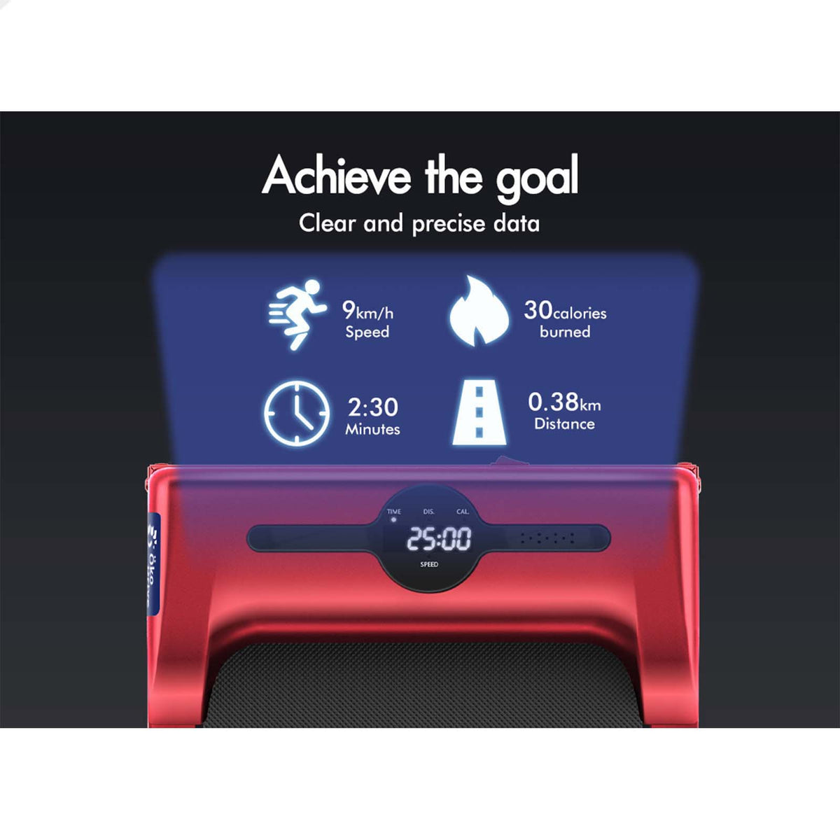 BLACK LORD Treadmill Electric Walking Pad Fitness Machine Home Gym Red