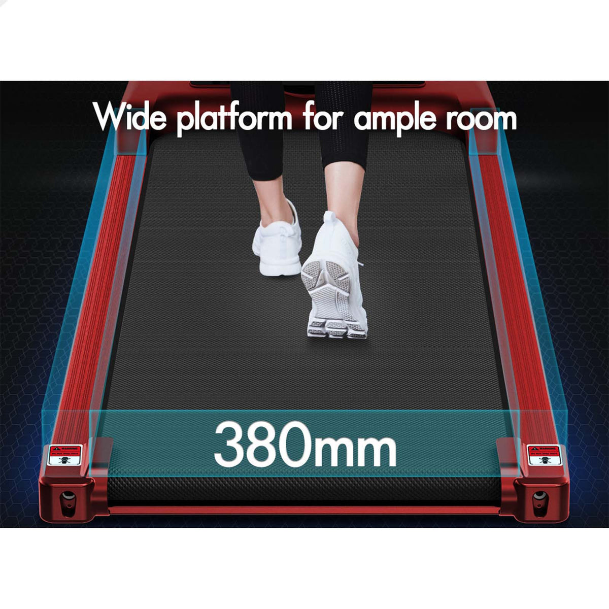BLACK LORD Treadmill Electric Walking Pad Fitness Machine Home Gym Red
