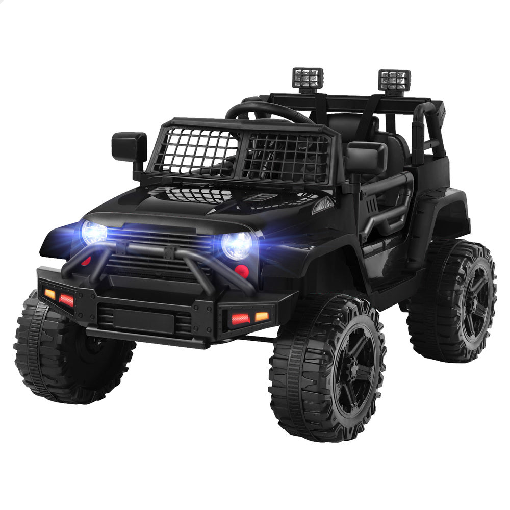 ALFORDSON Kids Ride On Car Toy Jeep Electric 12V 60W Motors R/C LED Lights Black