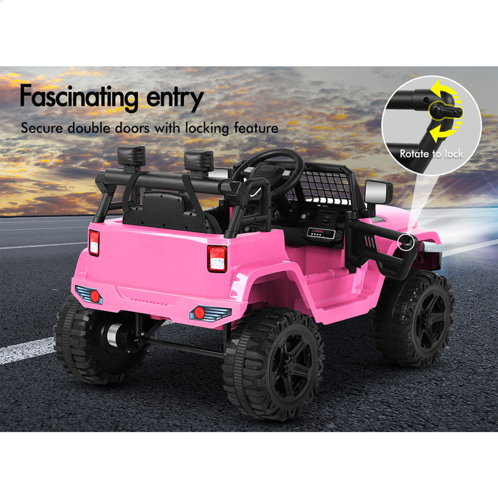 ALFORDSON Kids Ride On Car Toy Jeep Electric 12V 60W Motors R/C LED Lights Pink