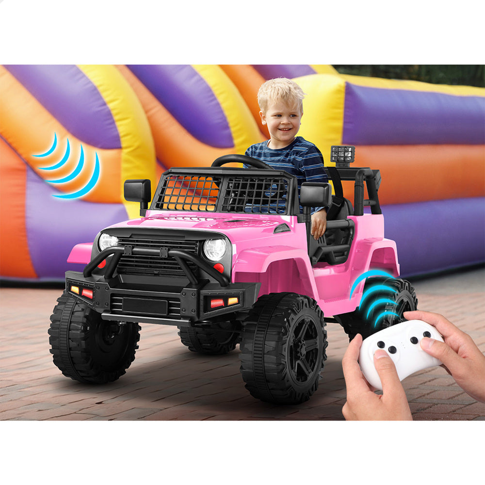 ALFORDSON Kids Ride On Car Toy Jeep Electric 12V 60W Motors R/C LED Lights Pink