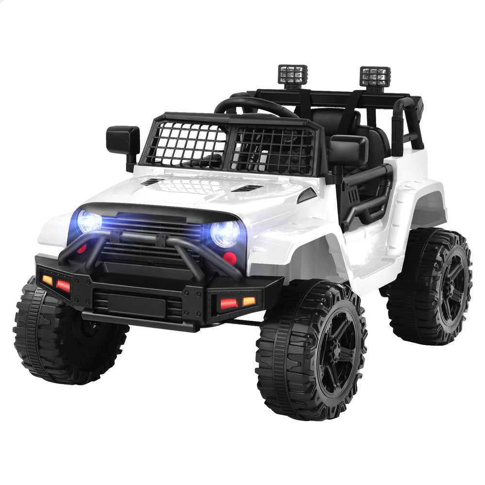 ALFORDSON Kids Ride On Car Toy Jeep Electric 12V 60W Motors R/C LED Lights White