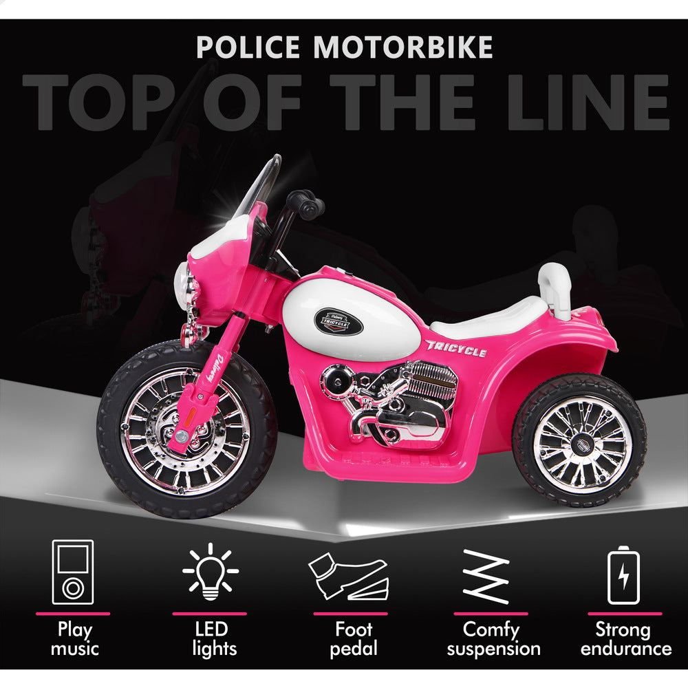 ALFORDSON Kids Ride On Car Electric Motorcycle 25W Motor Harley-Inspired Pink