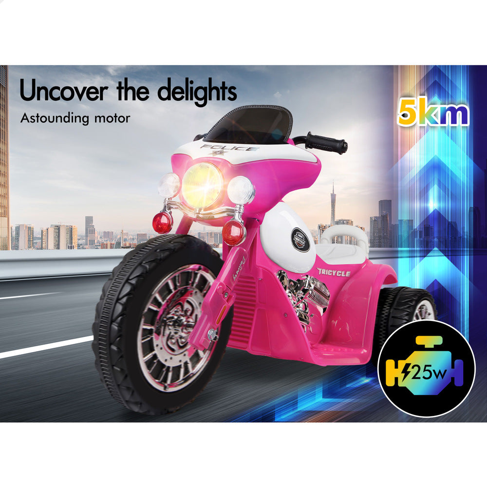 ALFORDSON Kids Ride On Car Electric Motorcycle 25W Motor Harley-Inspired Pink