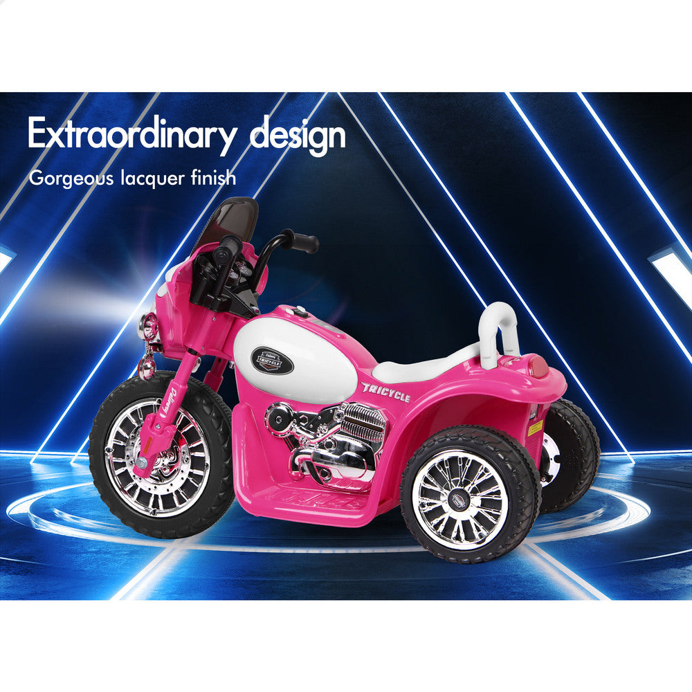 ALFORDSON Kids Ride On Car Electric Motorcycle 25W Motor Harley-Inspired Pink