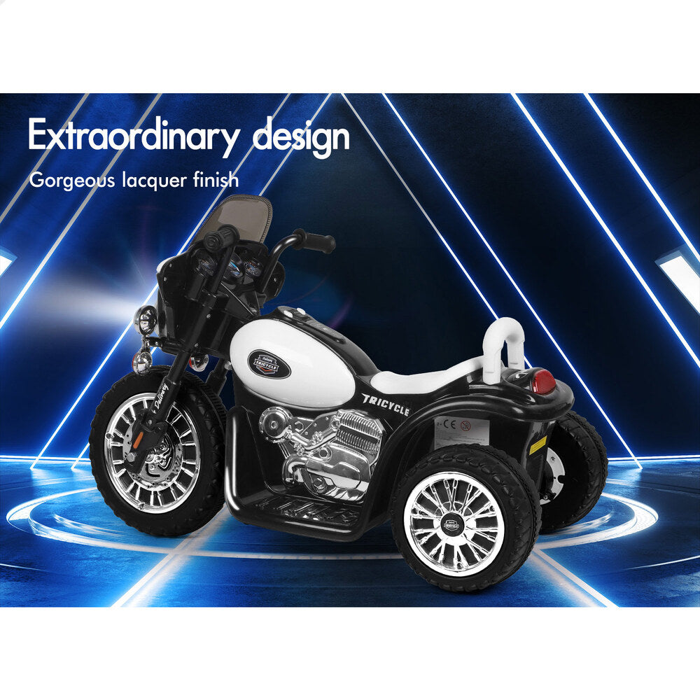 ALFORDSON Kids Ride On Car Electric Motorcycle 25W Motor Harley-Inspired Black