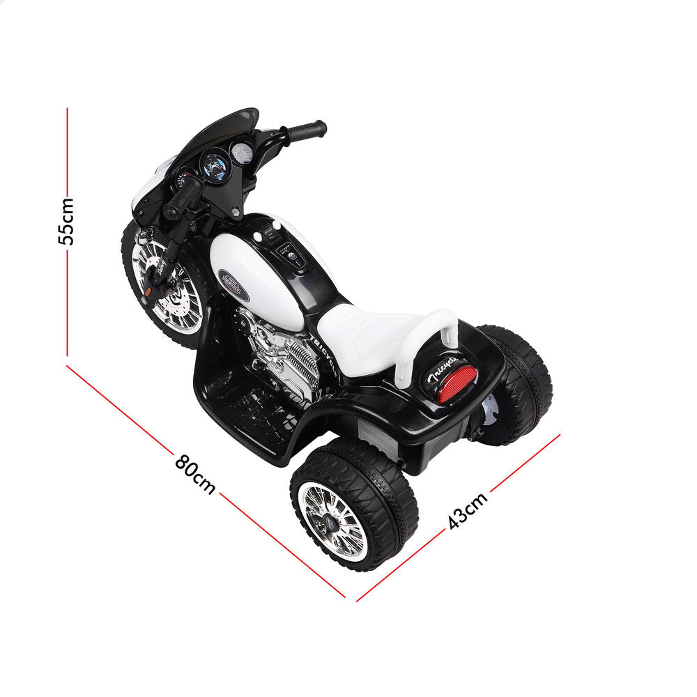 ALFORDSON Kids Ride On Car Electric Motorcycle 25W Motor Harley-Inspired Black