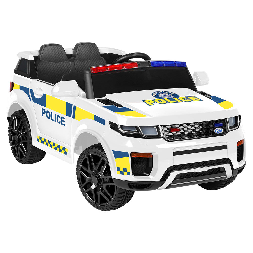 ALFORDSON Kids Police Ride On Car 12V Electric Toy Patrol Remote Control White