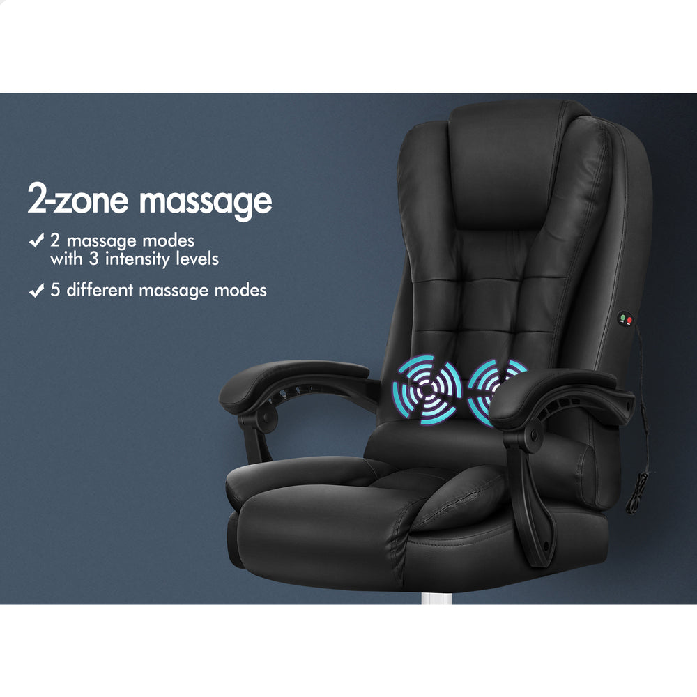 ALFORDSON Massage Office Chair Executive PU Leather Seat Gaming Computer Racer