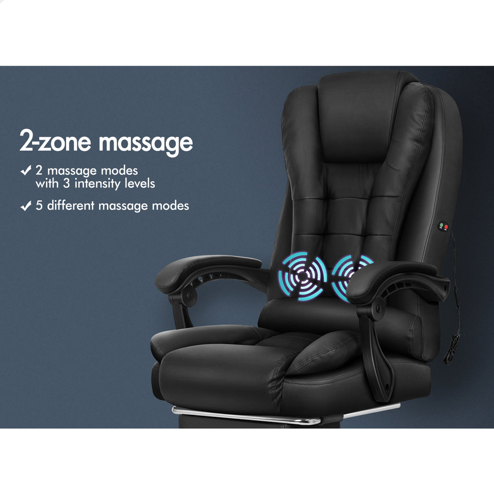 ALFORDSON Massage Office Chair Executive Seat Gaming PU Leather Computer Racer