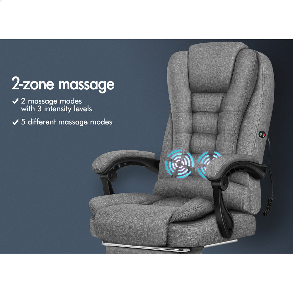 ALFORDSON Massage Office Chair Executive Seat Fabric Gaming Computer Racer