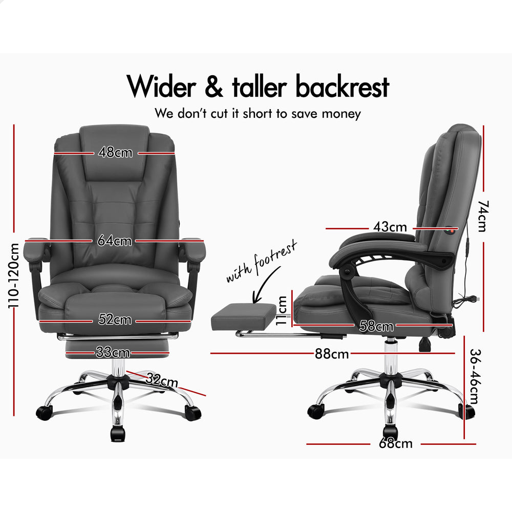 ALFORDSON Massage Office Chair Executive Seat Gaming Recliner Computer Racer