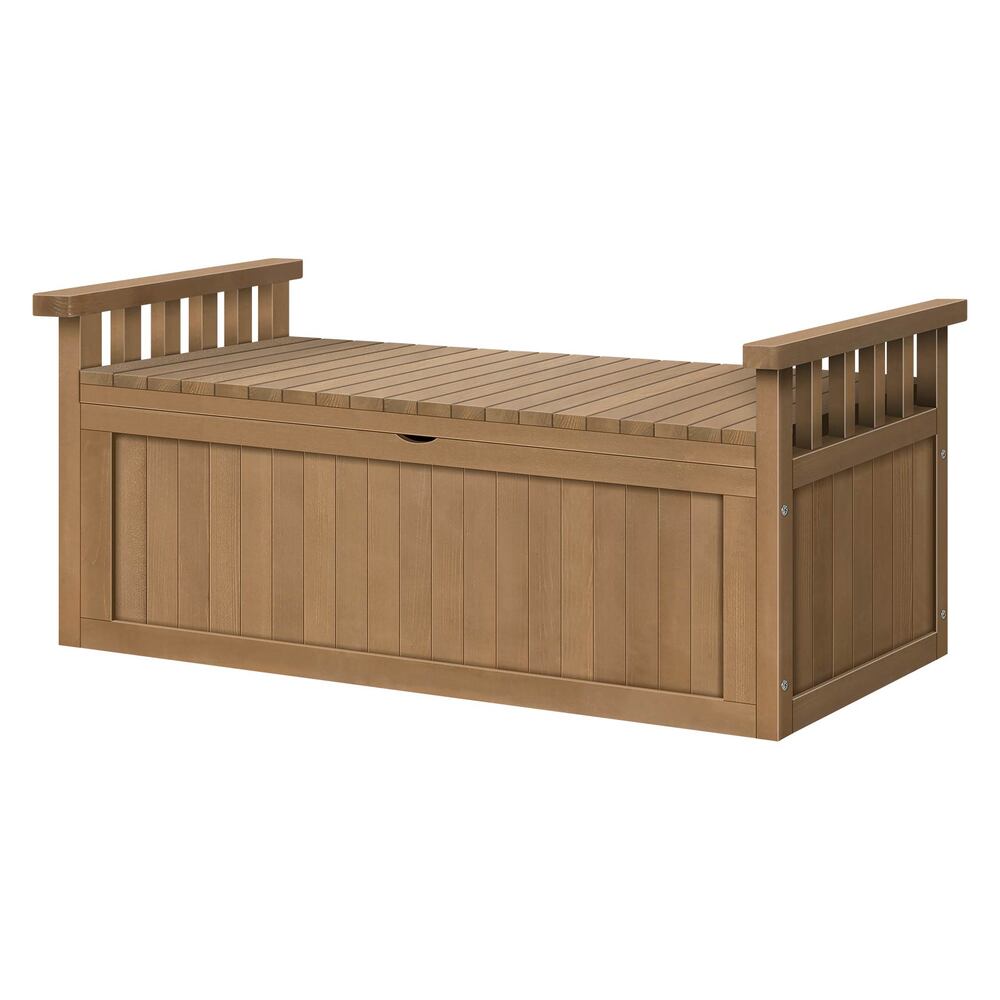 ALFORDSON Outdoor Storage Box Wooden Garden Bench Chest Tool Sheds Natural XL