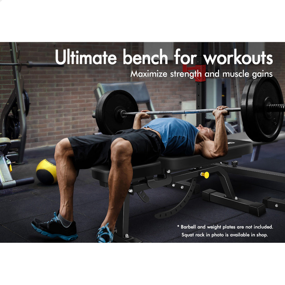 BLACK LORD Weight Bench Commercial FID Bench Flat Incline Press Fitness Gym