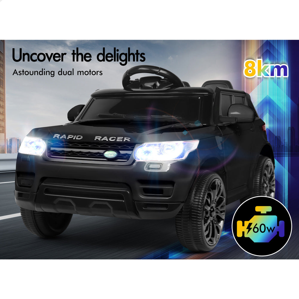 ALFORDSON Kids Ride On Car 12V Eletric Motor Remote Car Toy MP3 LED Light Black