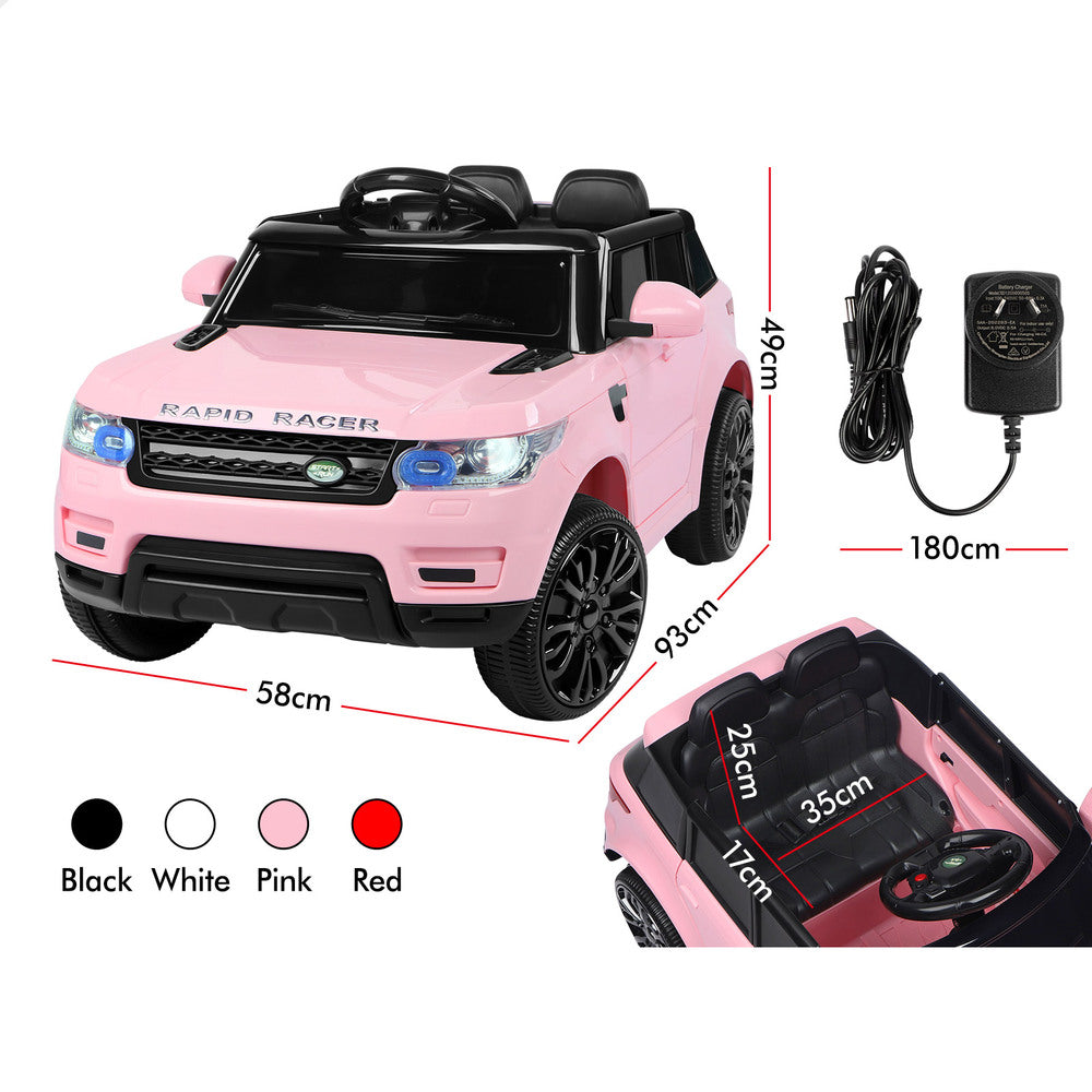 ALFORDSON ALFORDSON Kids Ride On Car 12V Eletric Motor Remote Car Toy MP3 LED Light Pink