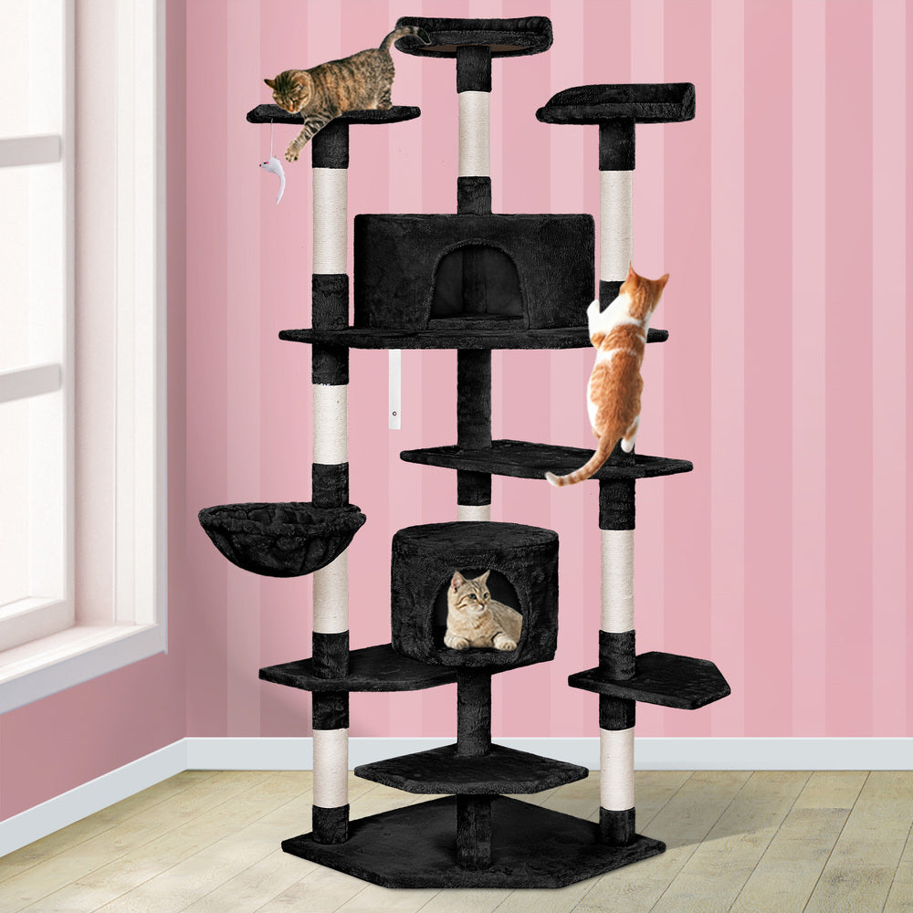 BEASTIE Cat Tree Scratching Post Scratcher Tower Condo House Furniture Wood 202