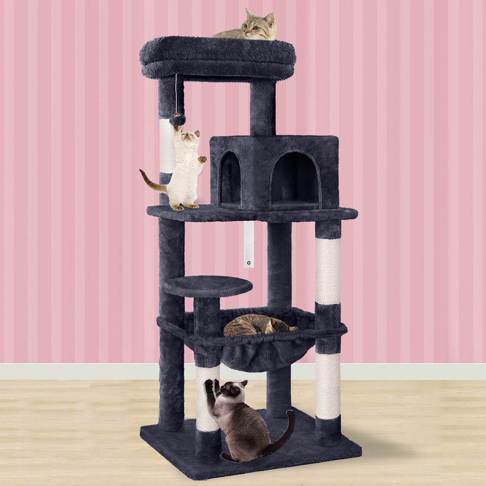 BEASTIE Cat Tree Scratching Post Scratcher Tower Condo House Furniture Wood 143