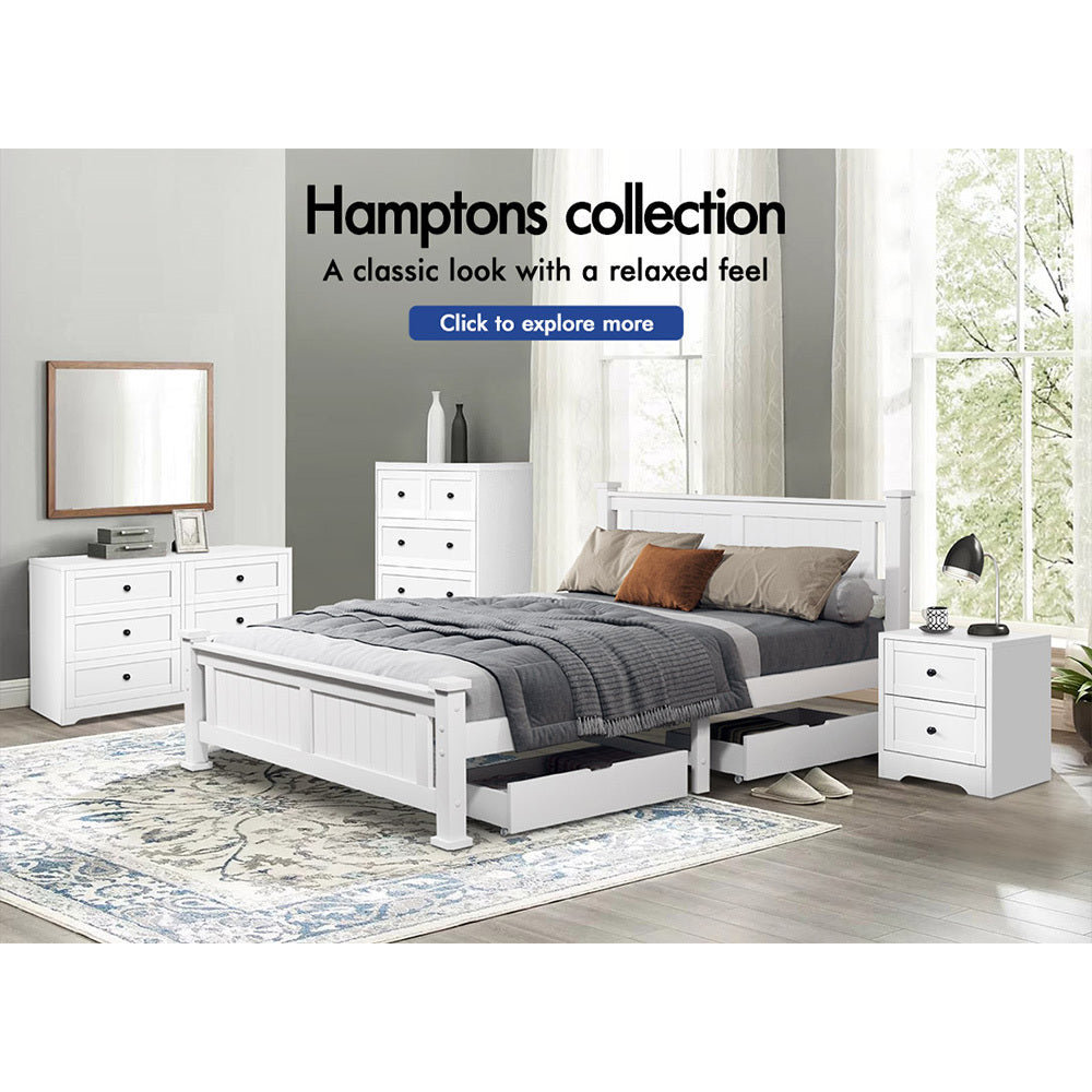 ALFORDSON 6 Chest of Drawers Hamptons Storage Cabinet Dresser Tallboy White