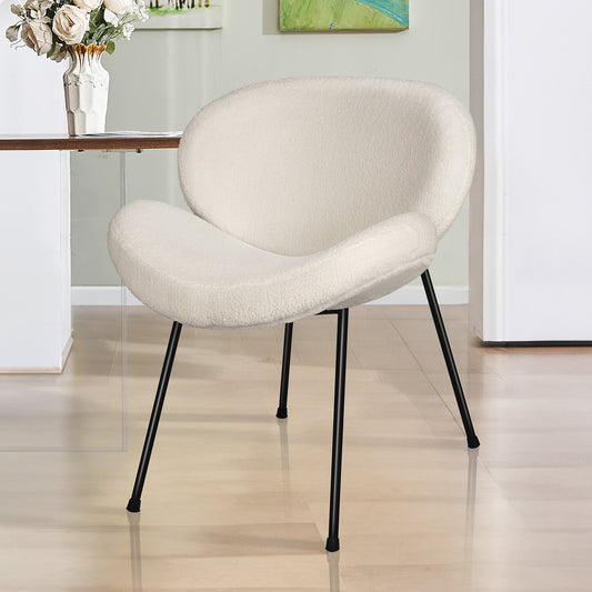 ALFORDSON Dining Chair Sherpa White