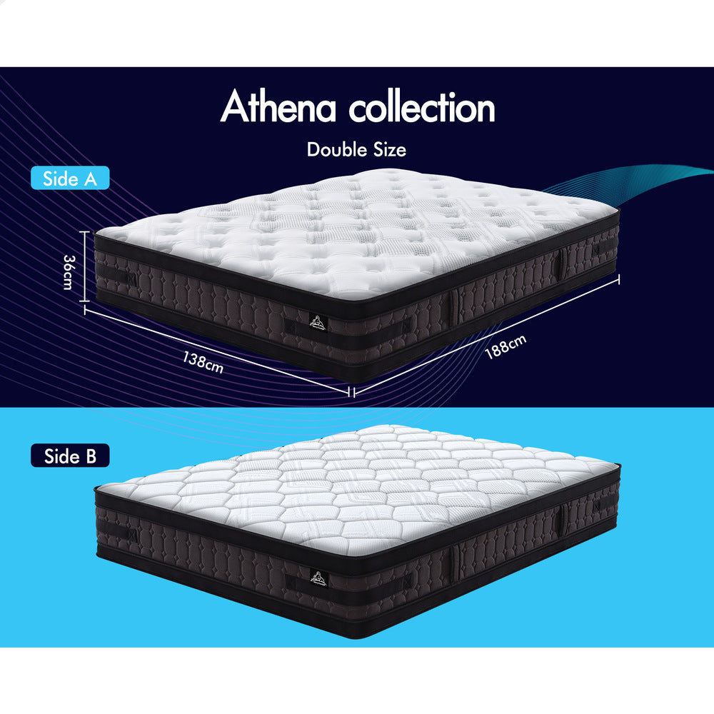 STARRY EUCALYPT Mattress Pocket Spring Double Size Latex Euro Top 36cm Athena