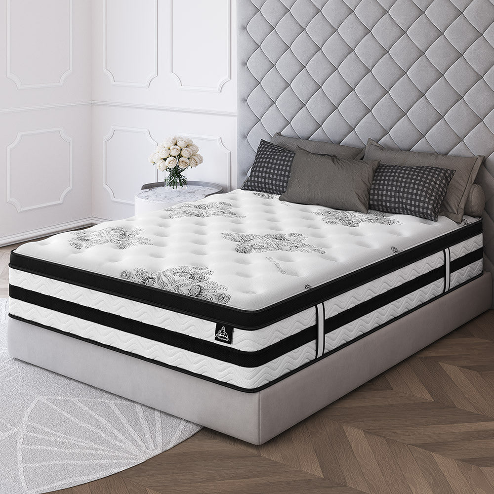 STARRY EUCALYPT Mattress Pocket Spring Double Size Latex Euro Top 34cm 5 zone