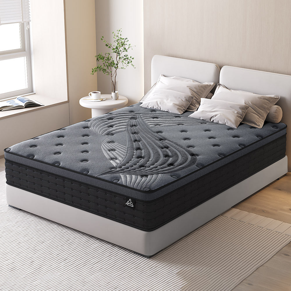 STARRY EUCALYPT Mattress Pocket Spring King Latex Euro Top 34cm 5 zone