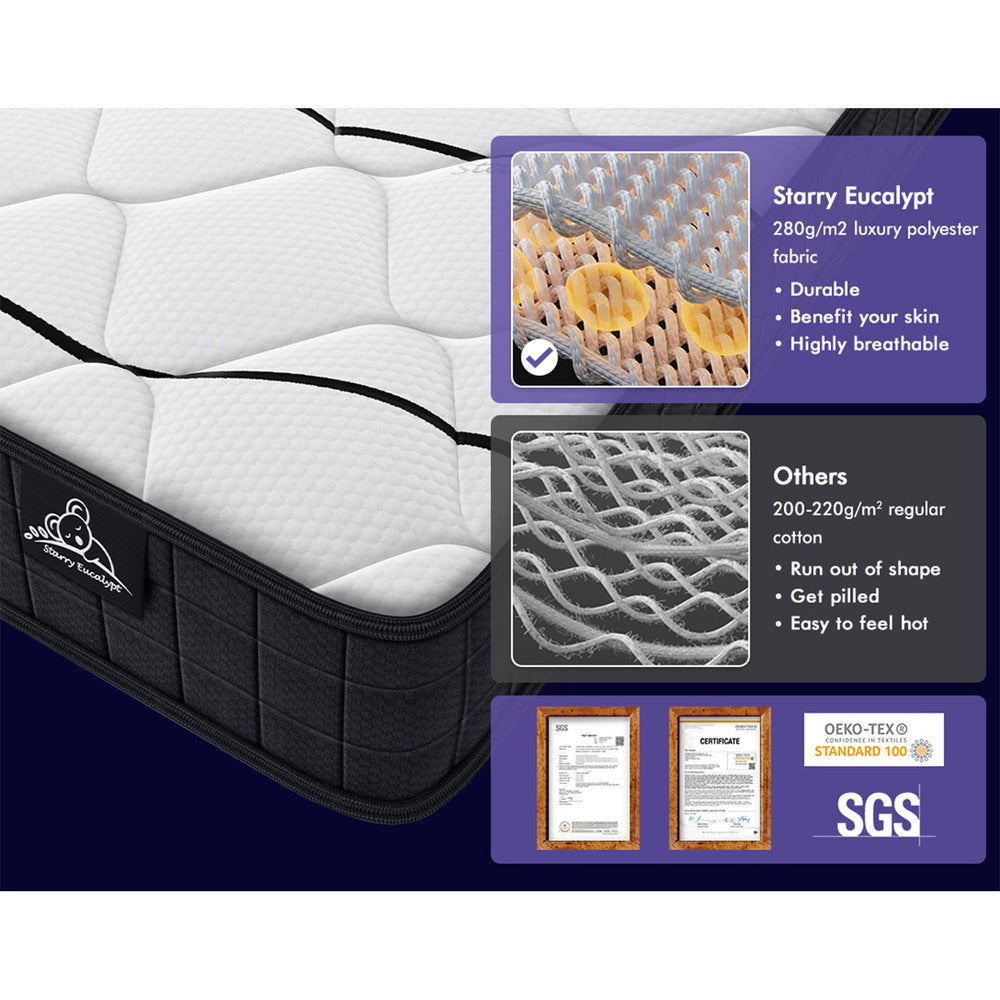 STARRY EUCALYPT Mattress Bonnell Spring King Size Tight Top Foam 16cm Noelle