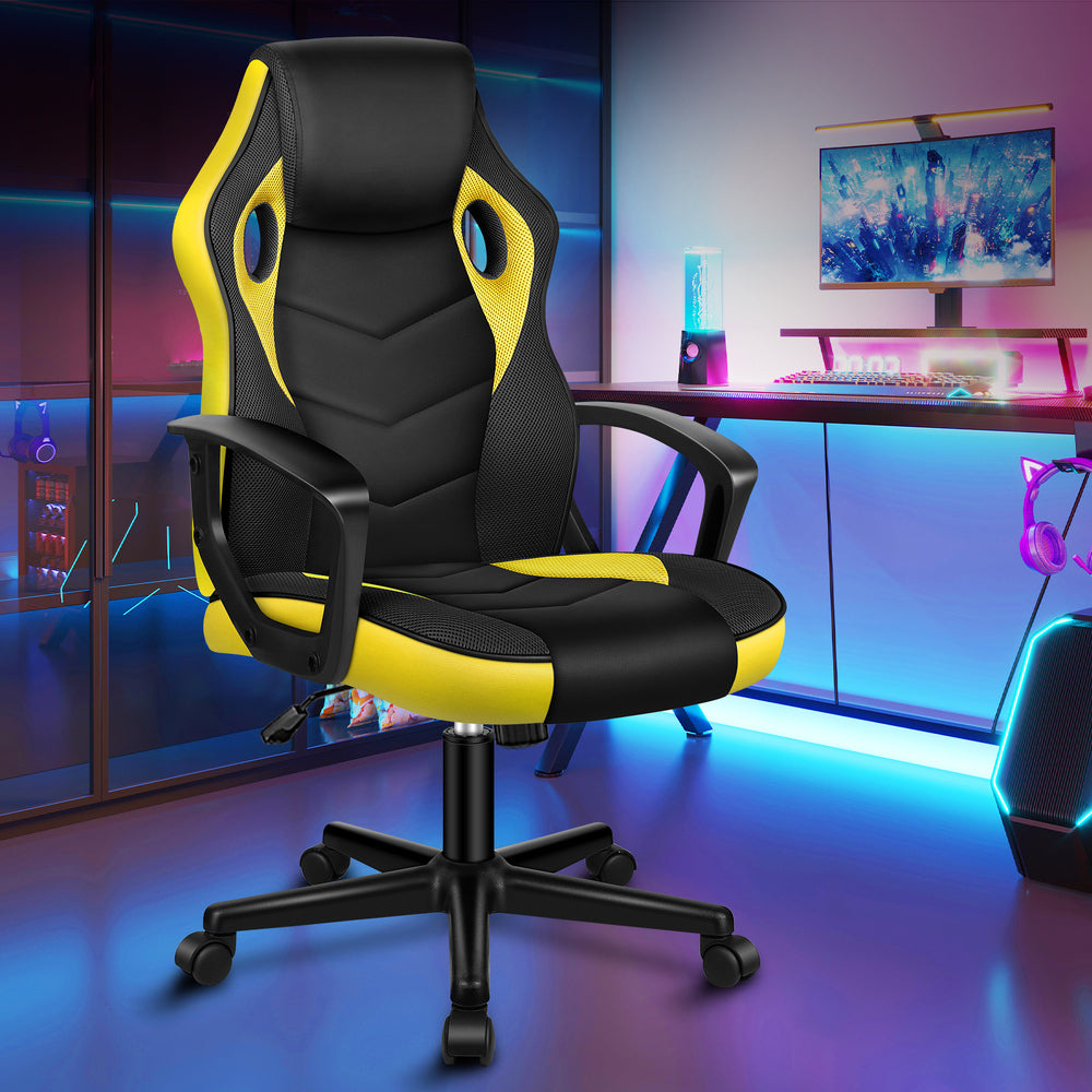 ALFORDSON Gaming Chair Office Executive Yellow