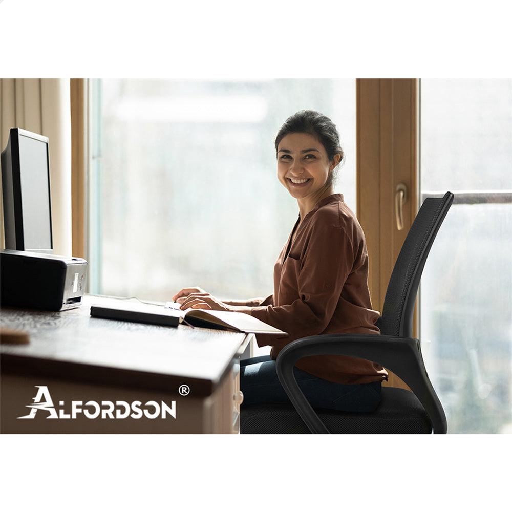 ALFORDSON Mesh Office Chair Mid Back Black