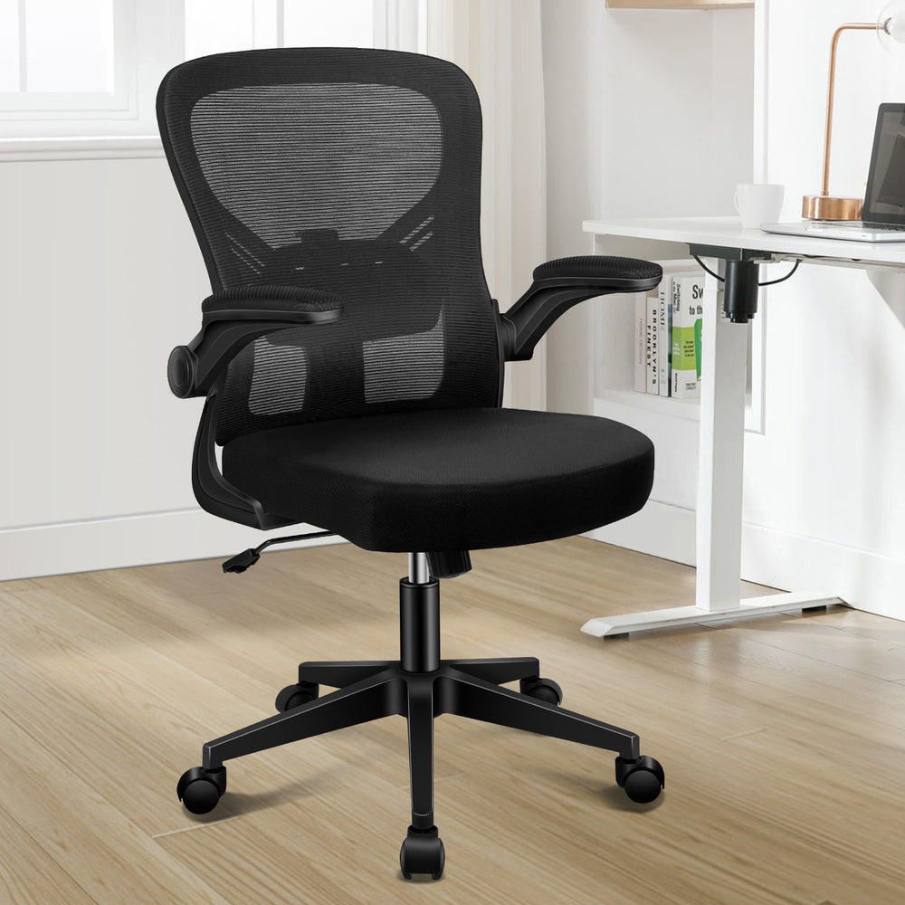 ALFORDSON Mesh Office Chair Executive Computer Tilt Fabric Seat Racing Work Black & White