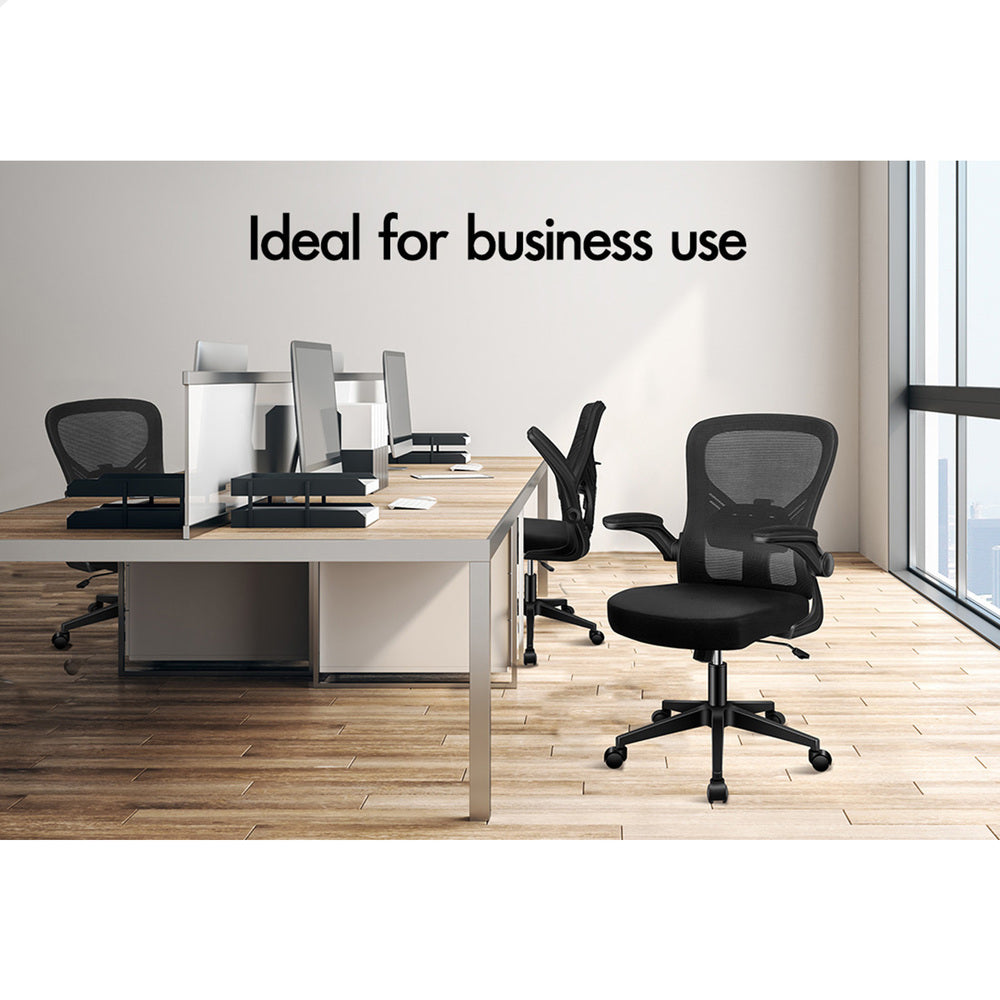 ALFORDSON Mesh Office Chair Executive Computer Tilt Fabric Seat Racing Work Black & White