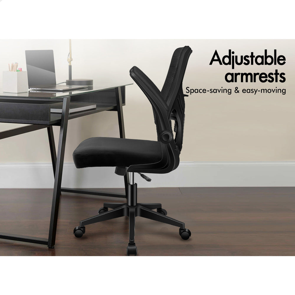 ALFORDSON Mesh Office Chair Executive Computer Tilt Fabric Seat Racing Work Black & White