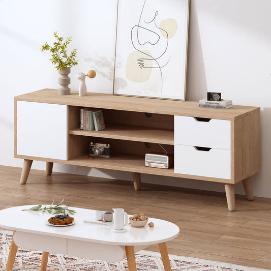 ALFORDSON Entertainment Unit TV Stand Storage 120cm Oak