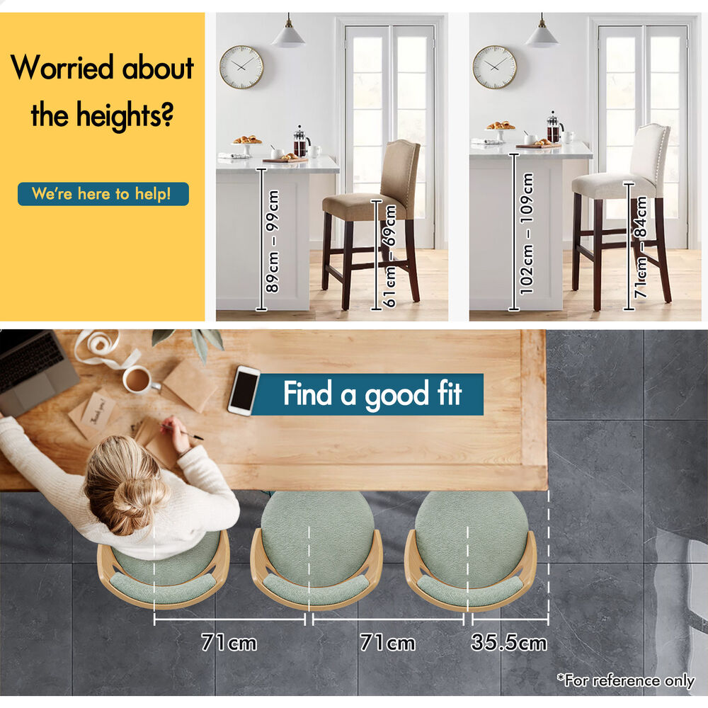 ALFORDSON 2x Swivel Bar Stools 65cm Teddy Fleece Kitchen Dining Chair