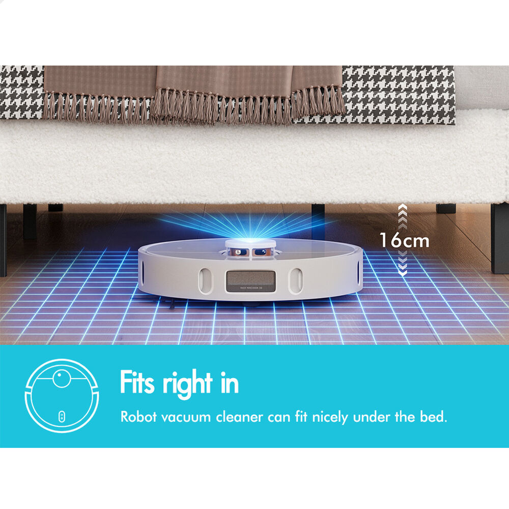 ALFORDSON Bed Frame Queen Size Boucle White Mattress Base Platform