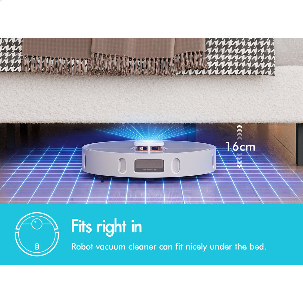 ALFORDSON Bed Frame King Size Boucle White Mattress Base