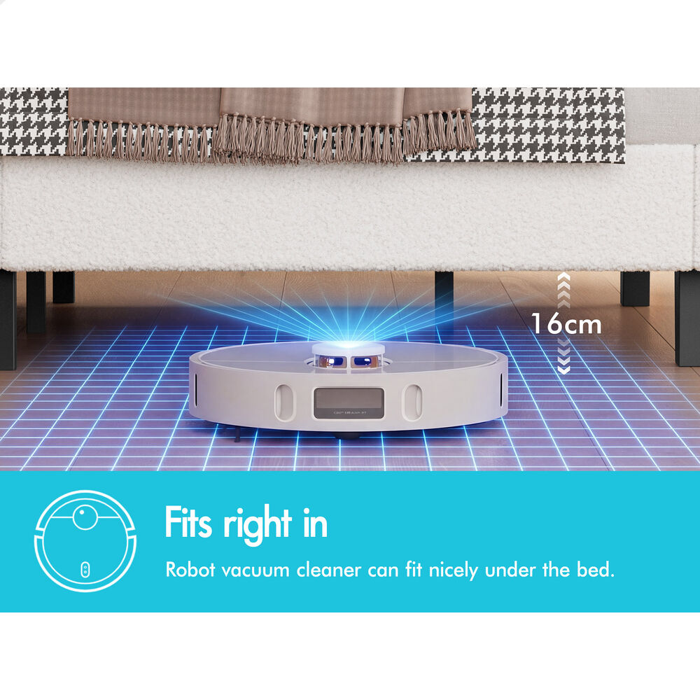 ALFORDSON Bed Frame King Single Size Boucle White Mattress Base