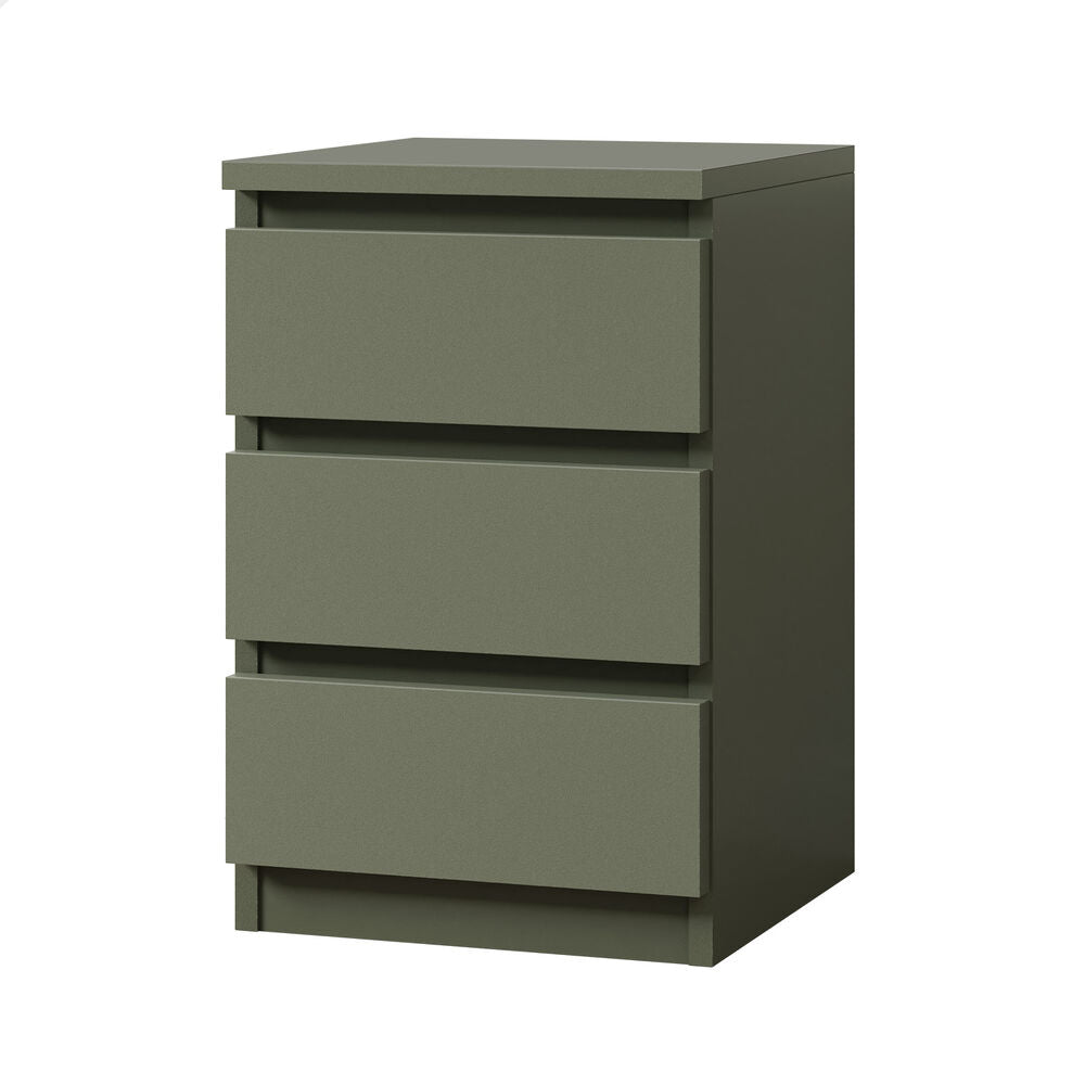 ALFORDSON Bedside Table Nightstand 3 Drawers Side End Table Olive Green